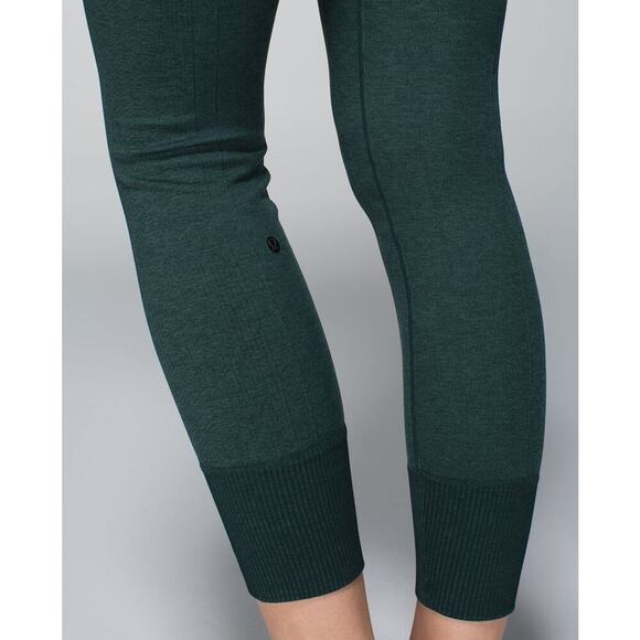 Lululemon Ebb to Street Pant Size 6 Heathered Fuel Green Breathable Yoga Gym - Picture 3 of 12